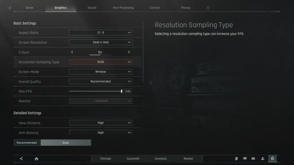 arena breakout infinite pc settings