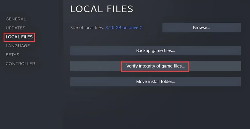 Verify Integrity of the game files