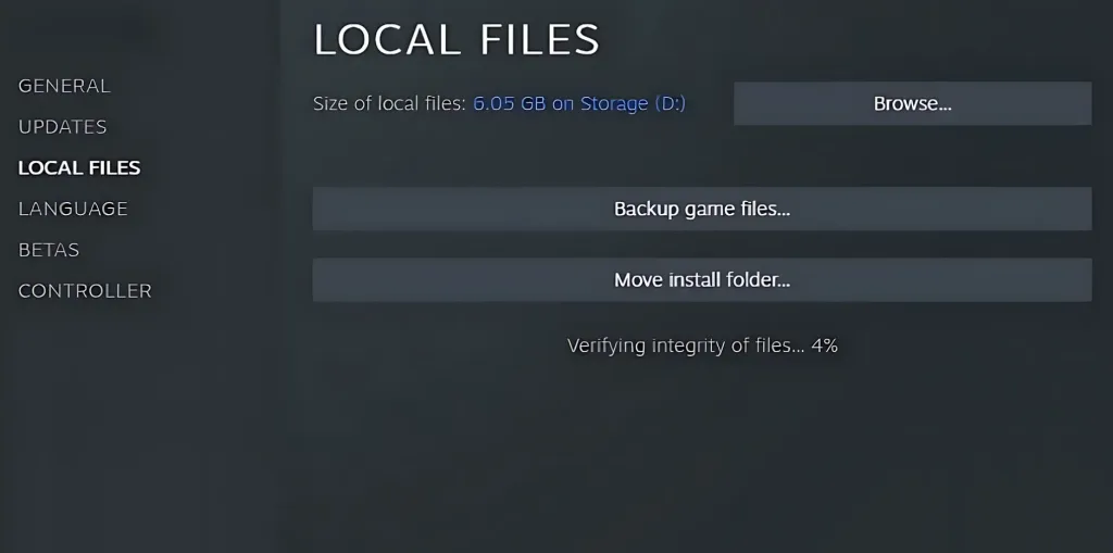 Verify the Integrity of Game Files