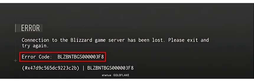Blizzard Error Code blzbntbgs000003f8
