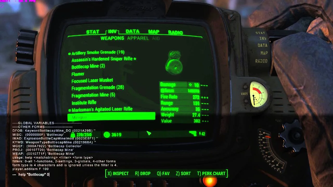 Console command Fallout 4
