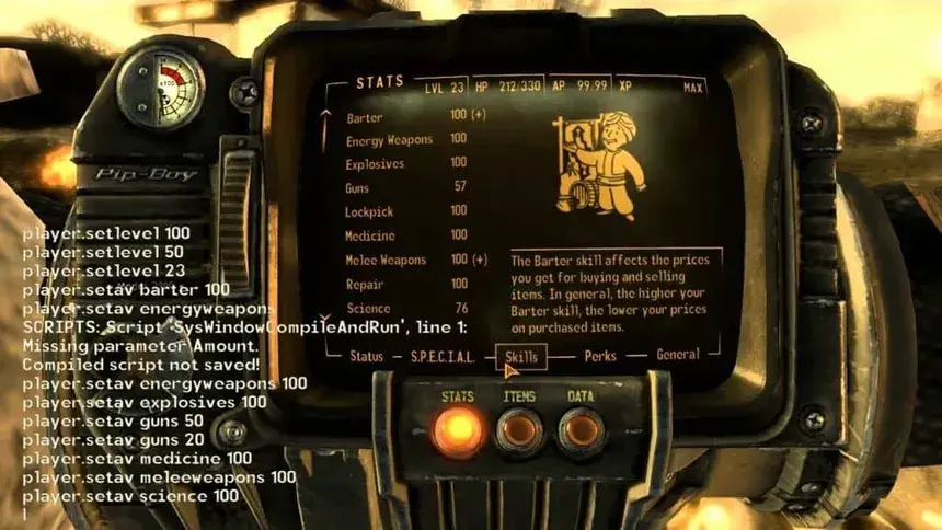 Console Command Cheat Mod: Fallout 4