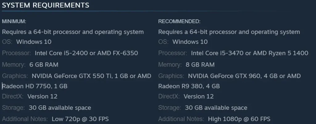 System Requirements