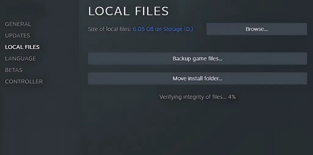 Verify Game Files Integrity