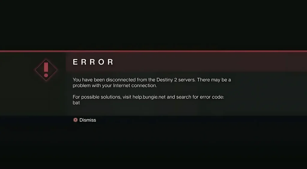 Destiny 2 Error Code Bat