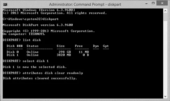 Remove Disk Write Protection