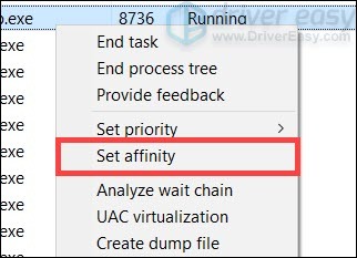 Set CPU Affinity 