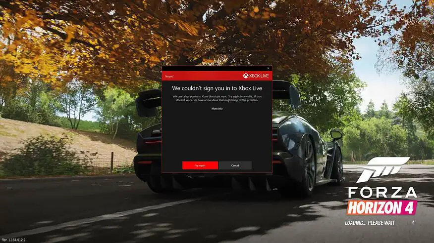 Forza Horizon 4 Can't Sign In/Login Problem