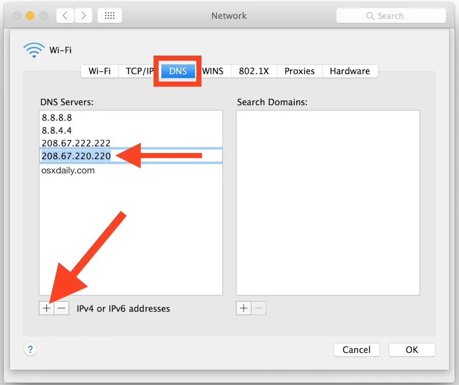 Modify DNS Settings