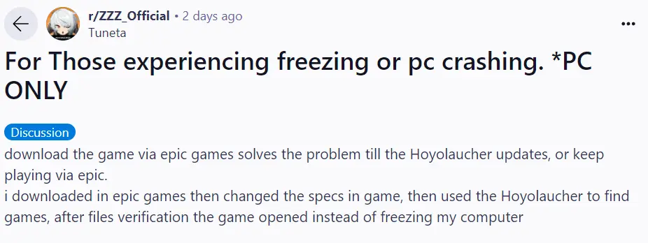 How to Fix Freezing issues in Zenless Zone Zero (ZZZ) Reddit Solution