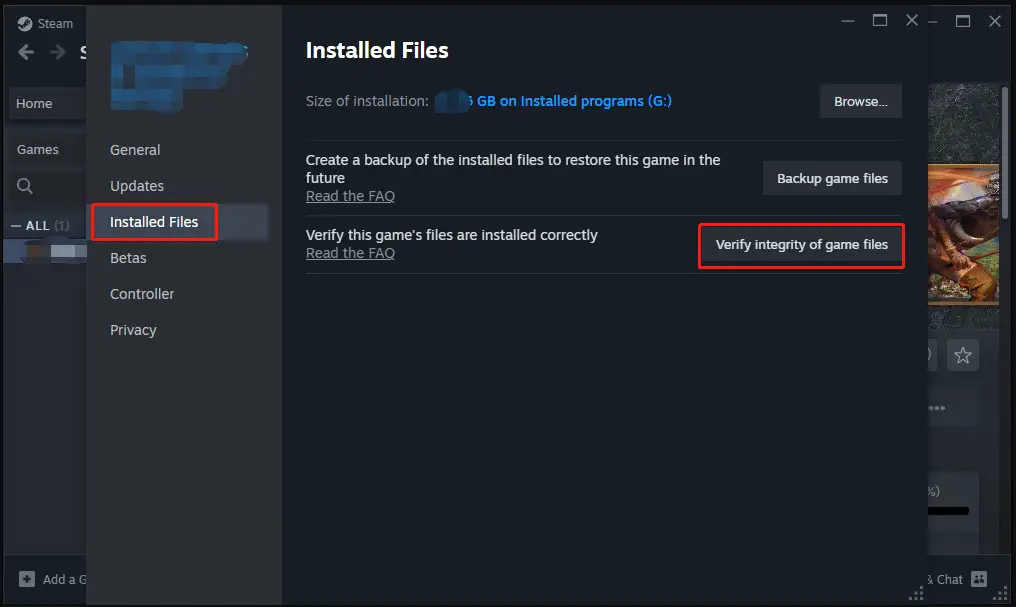 Verify Game Files via Steam: