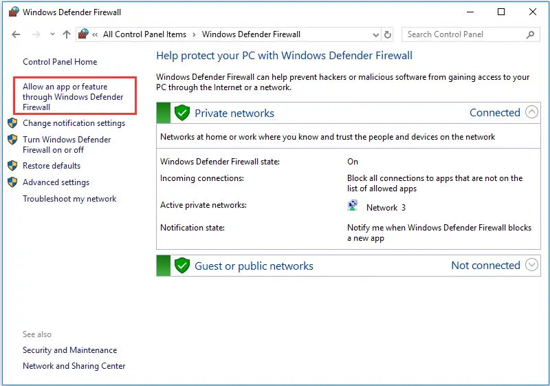 Adjust Firewall and Antivirus Settings