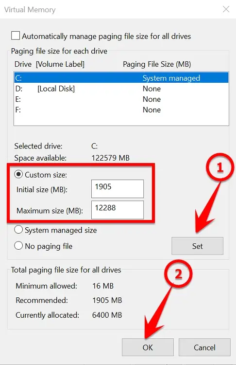 Increase Virtual Memory