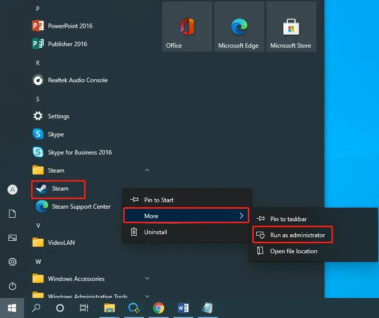 run steam as admin 