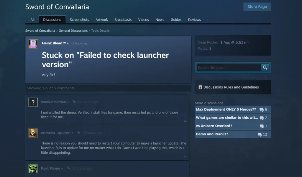 How to Fix "Failed to Check Launcher Version" Sword of Convallaria